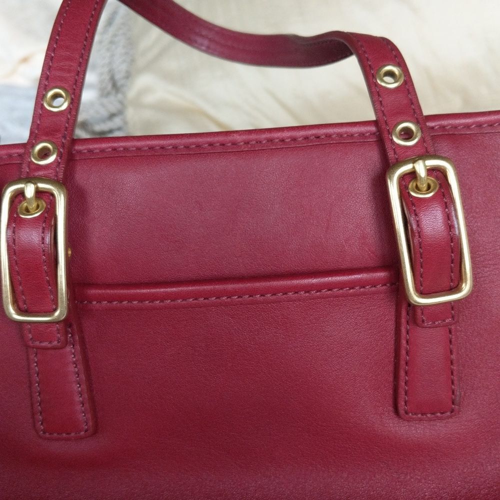 COACH Luxurious Red ♥️ Y2K Vintage Mini Tote Bag 9846 - Picture 9 of 12